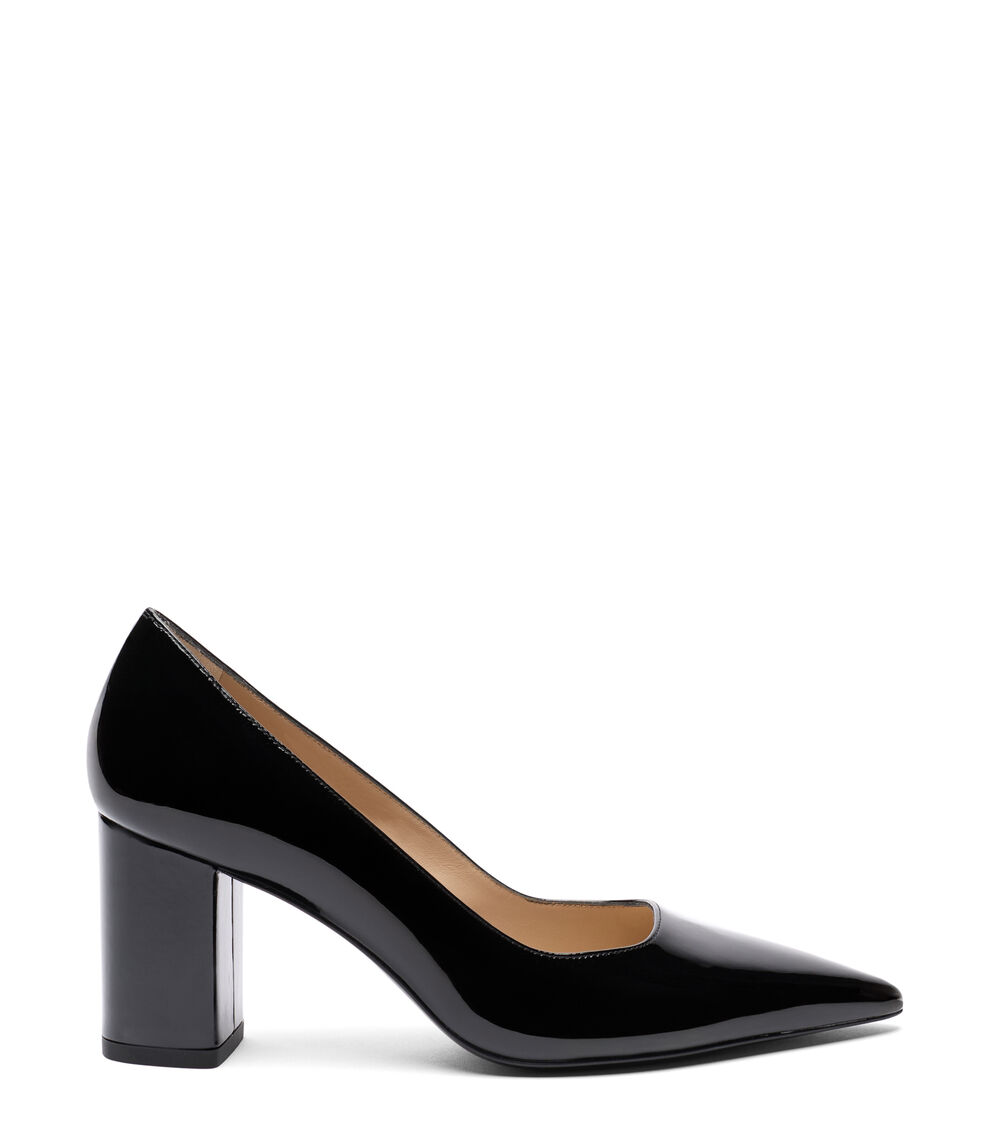 Stuart Weitzman STUART POWER BLOCK 75 BLACK SK342PATBLK