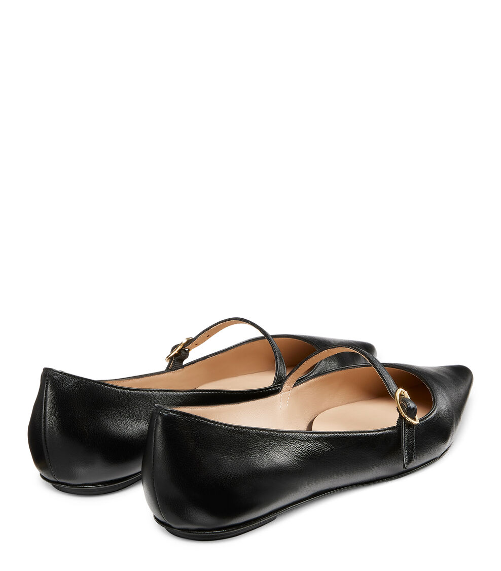 Stuart Weitzman EMILIA MARY JANE FLAT BLACK SG878LARBLK