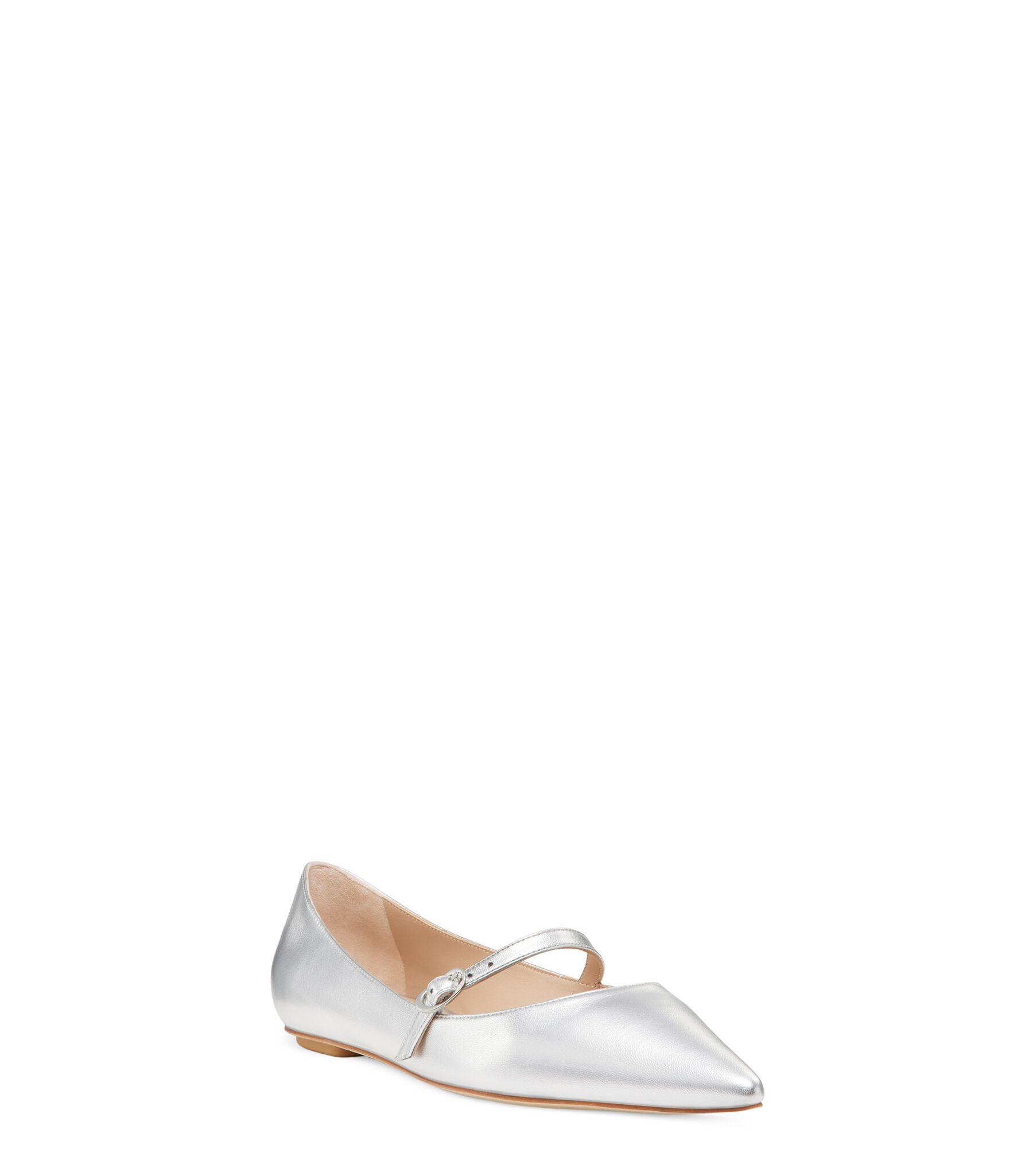 Stuart weitzman silver new arrivals flats