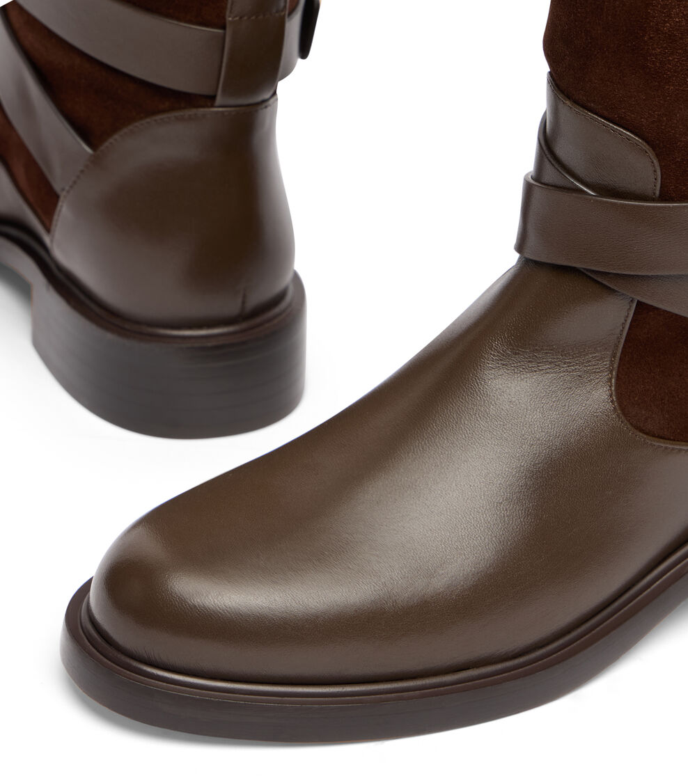 Stuart Weitzman BENNI RIDING BOOT WALNUT/WALNUT/DARK BROWN SM397JQJYIL