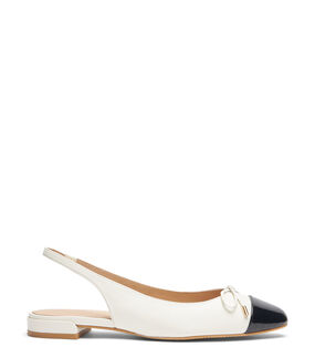 Stuart Weitzman SLEEK BOW SLINGBACK FLAT Stuart Weitzman SLEEK BOW SLINGBACK FLAT SAHNE/SCHWARZ SJ075SCPCRB