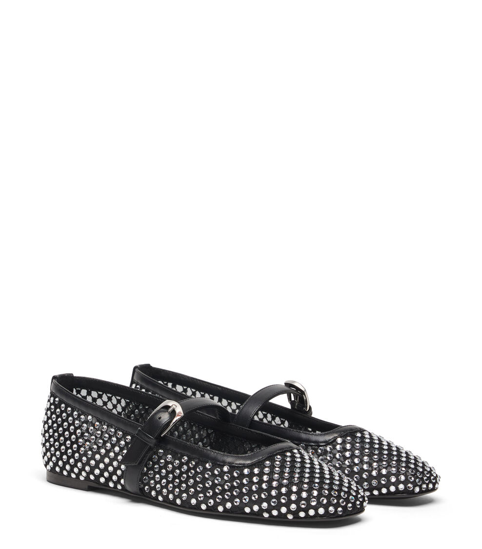 Stuart Weitzman BAREITALL SHINE MARY JANE BLACK SN800CYHBLK