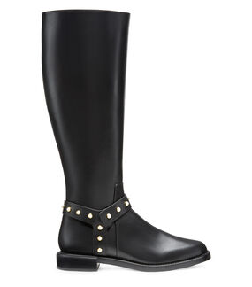 Stuart Weitzman PEARL MOTO BOOT BLACK SB870SMOBLK