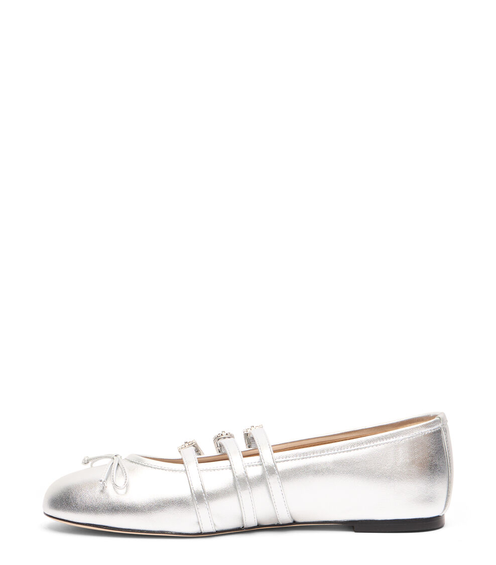 Stuart Weitzman CELESTE MJ BALLET Stuart Weitzman CELESTE MJ BALLET SILVER SL561LIDSLV