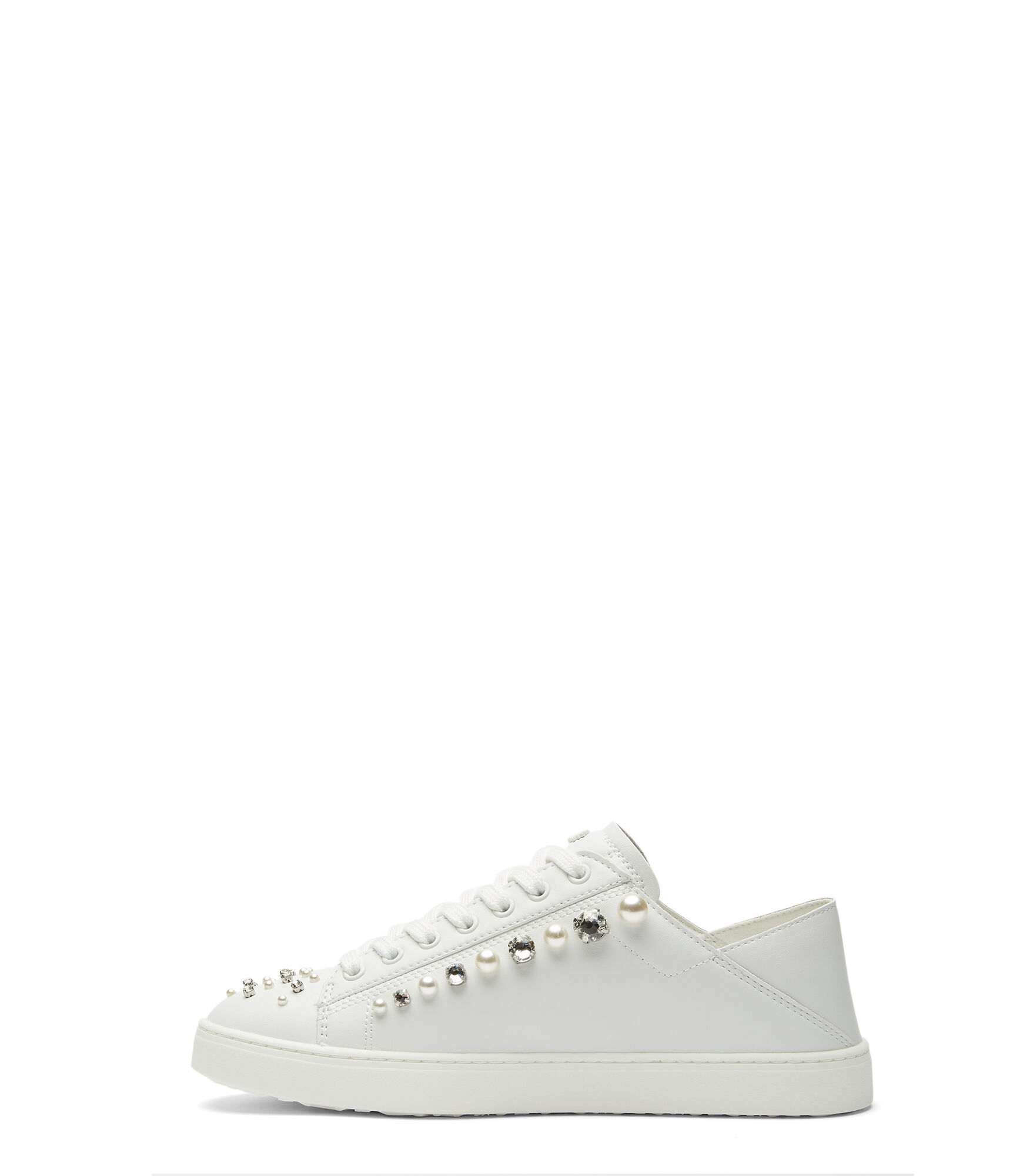 GOLDIE GLAM CONVERTIBLE SNEAKER in WHITE for Women Stuart Weitzman