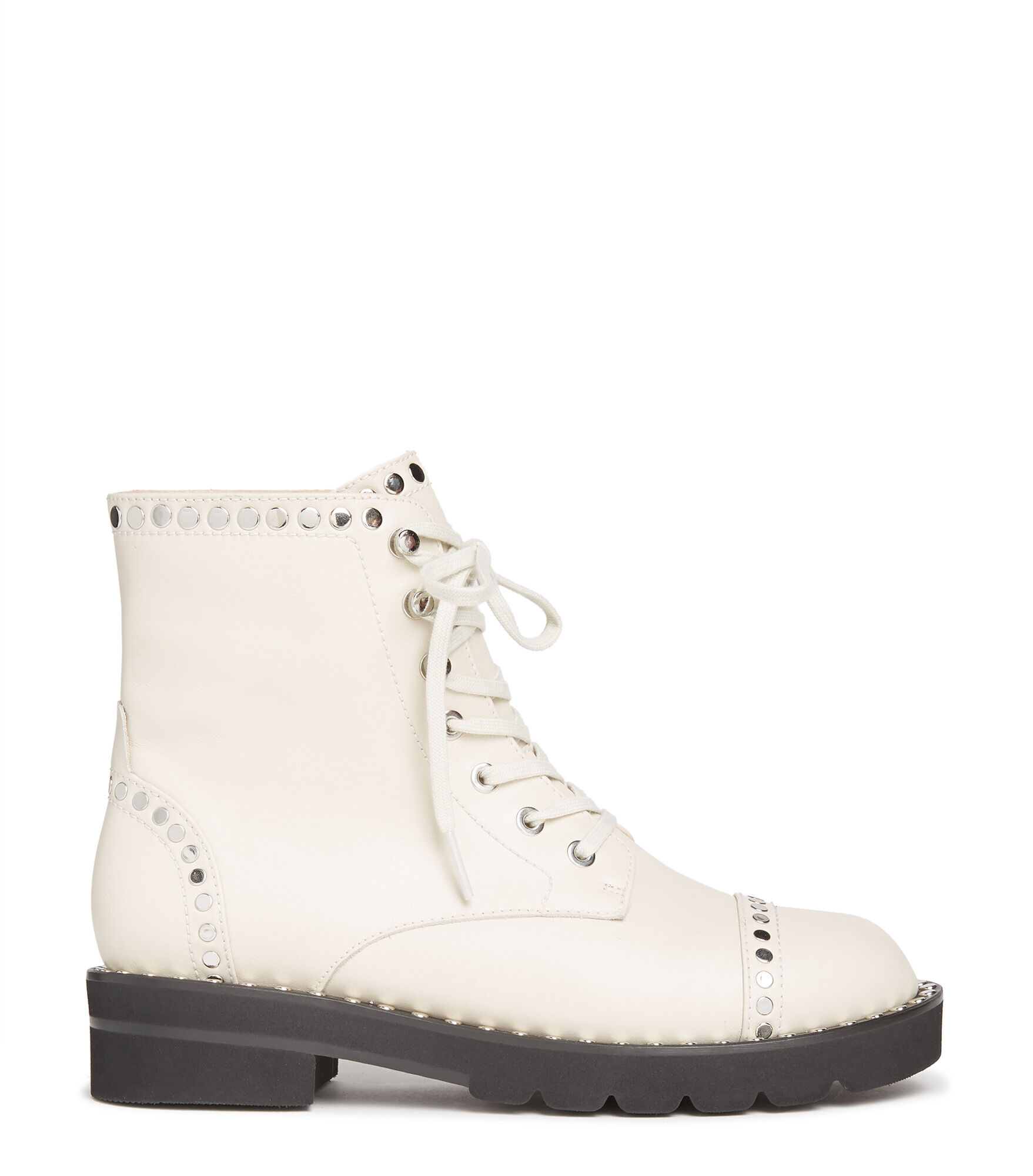 Stuart weitzman white combat boots top
