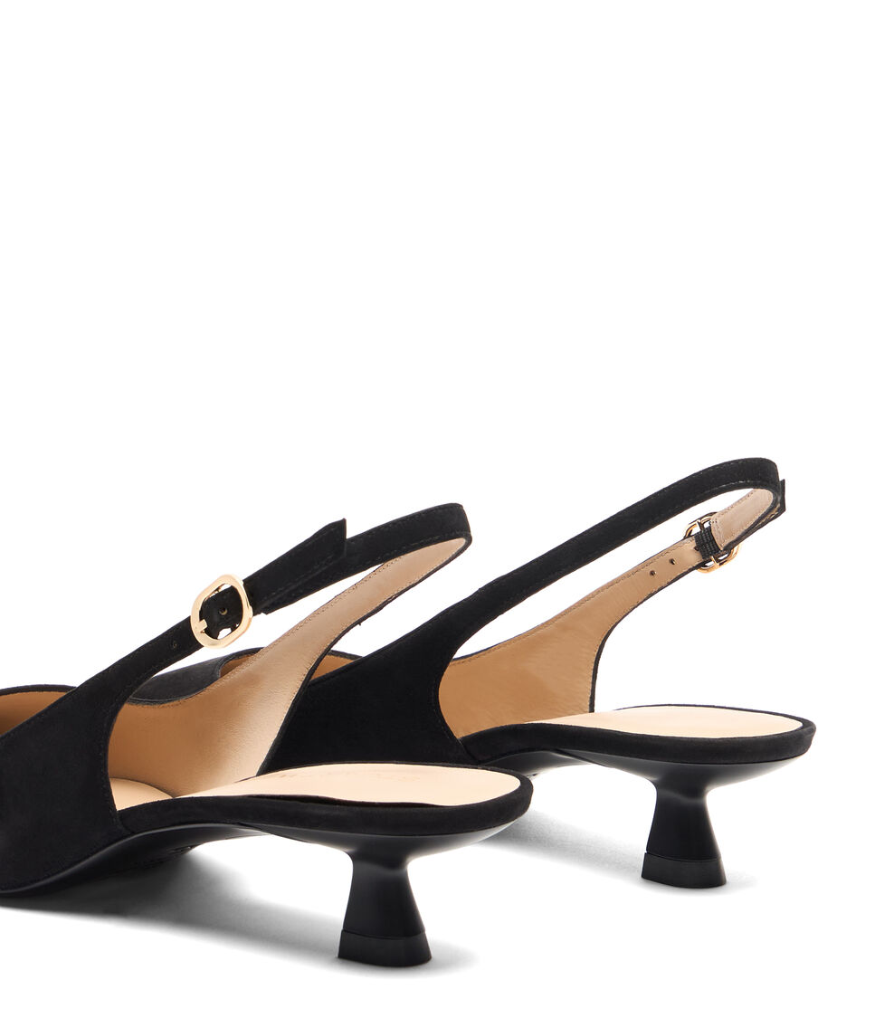 Stuart Weitzman STUART SCULPT SLINGBACK 35 BLACK SL433SUEBLK