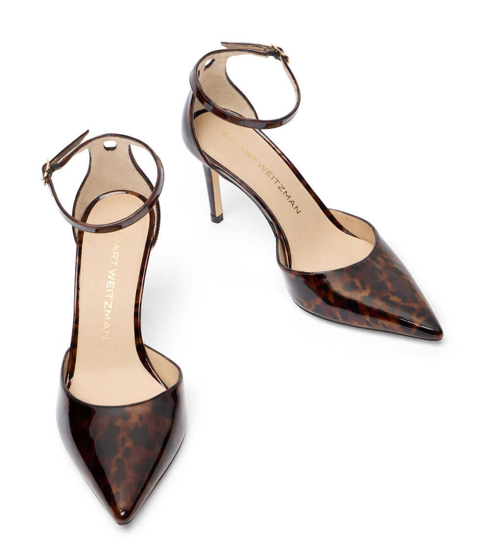 Stuart Weitzman STUART POWER STRAP 85 DARK BROWN SM492GORDBR