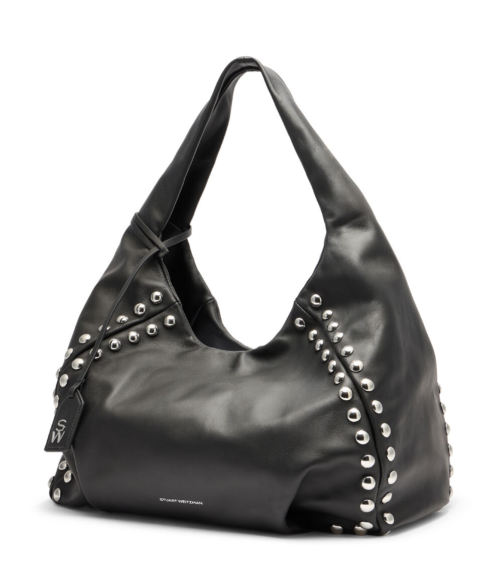 Stuart Weitzman MODA STUD HOBO BAG Stuart Weitzman MODA STUD HOBO BAG BLACK SK252SFNBLK