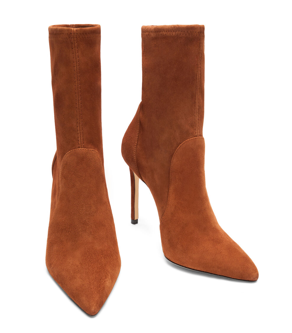 Stuart Weitzman STUART POWER BOOTIE 100 LUXE SADDLE SJ975SUSXW6