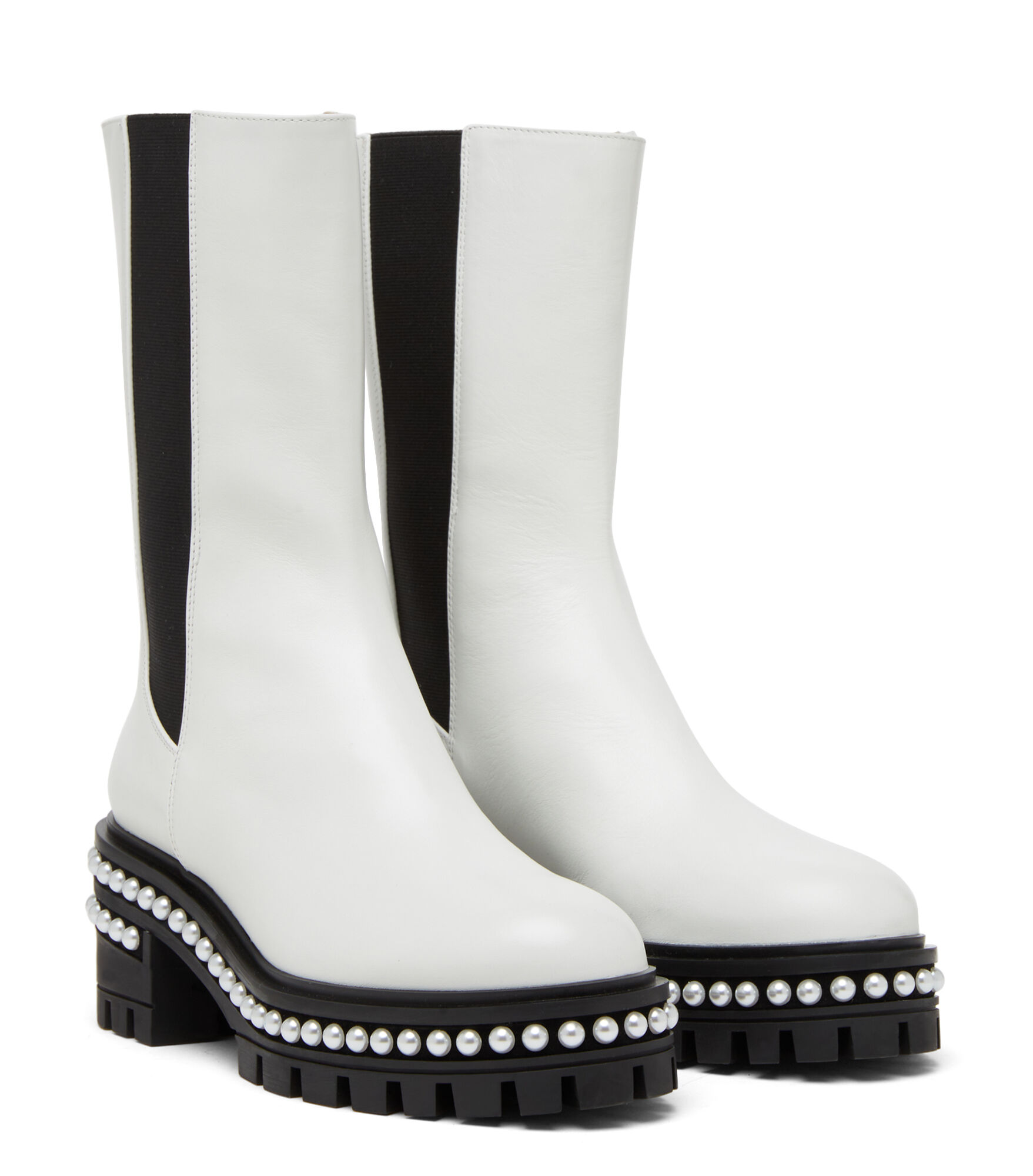 SOHO PEARL CHELSEA BOOTIE in WHITE for Women | Stuart Weitzman®