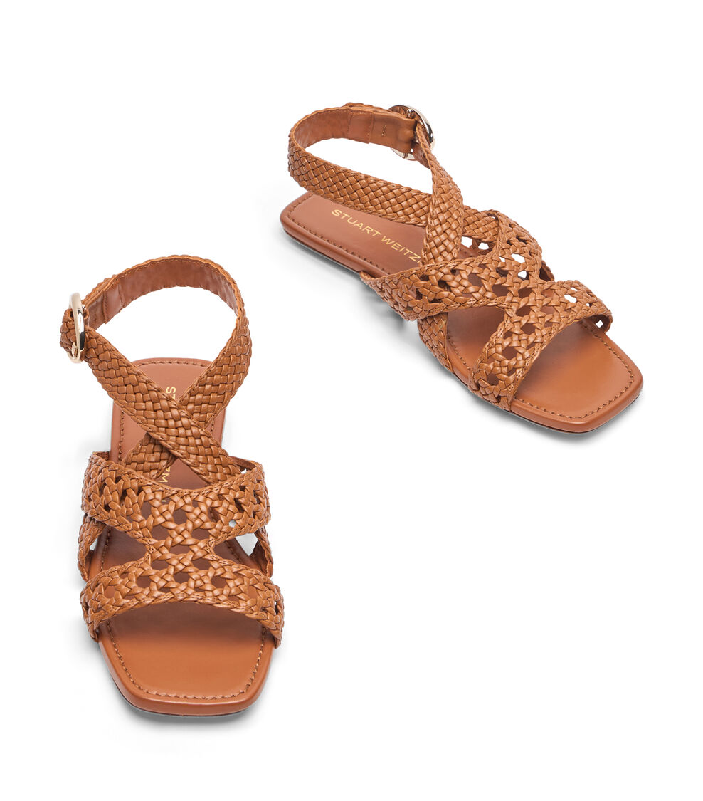 Stuart Weitzman THEA SANDAL HAZEL SK785WOVHZL