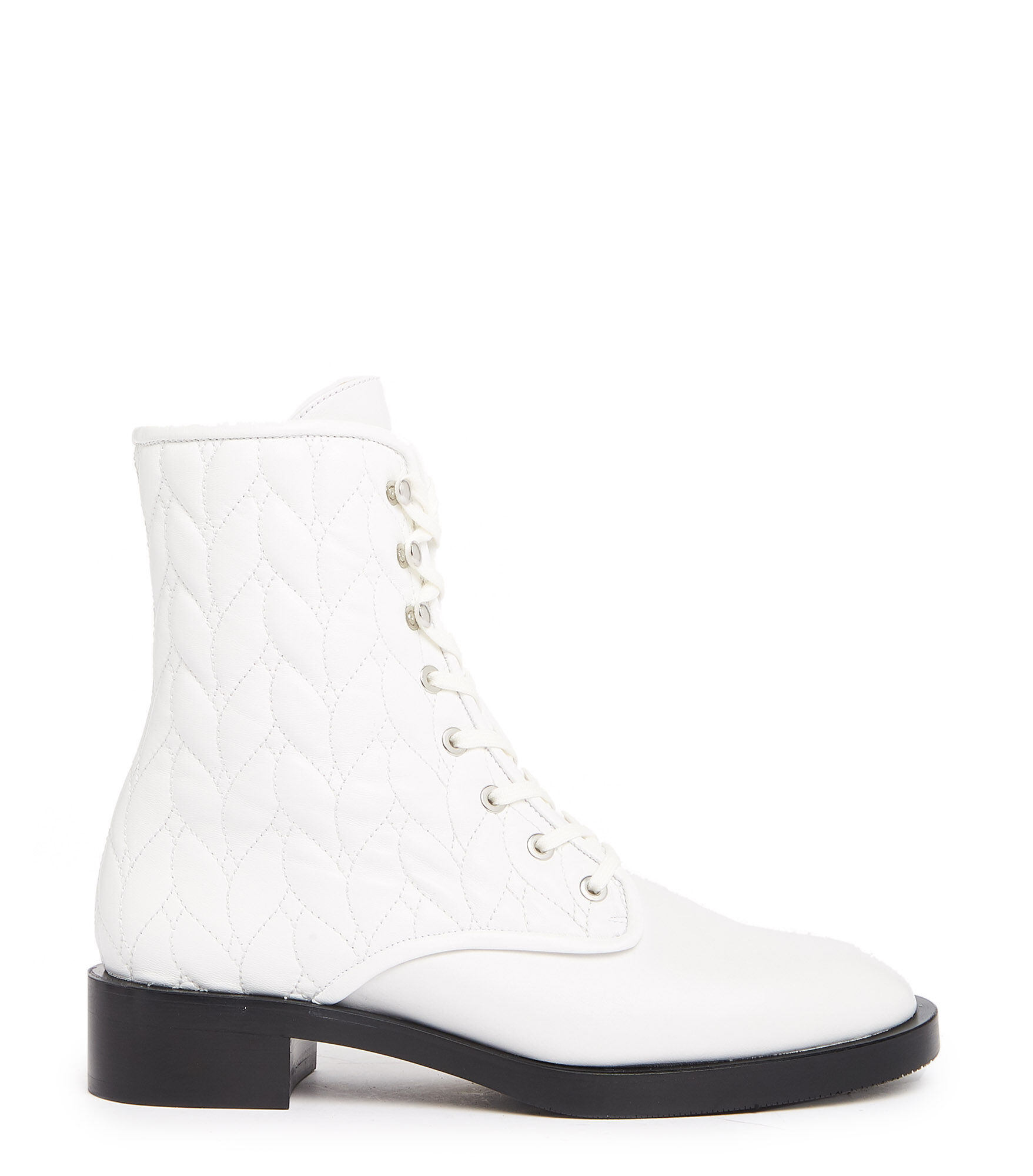 Stuart weitzman white combat boots hotsell