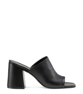 Stuart Weitzman CAYMAN 85 BLOCK SLIDE BLACK SE020LARBLK
