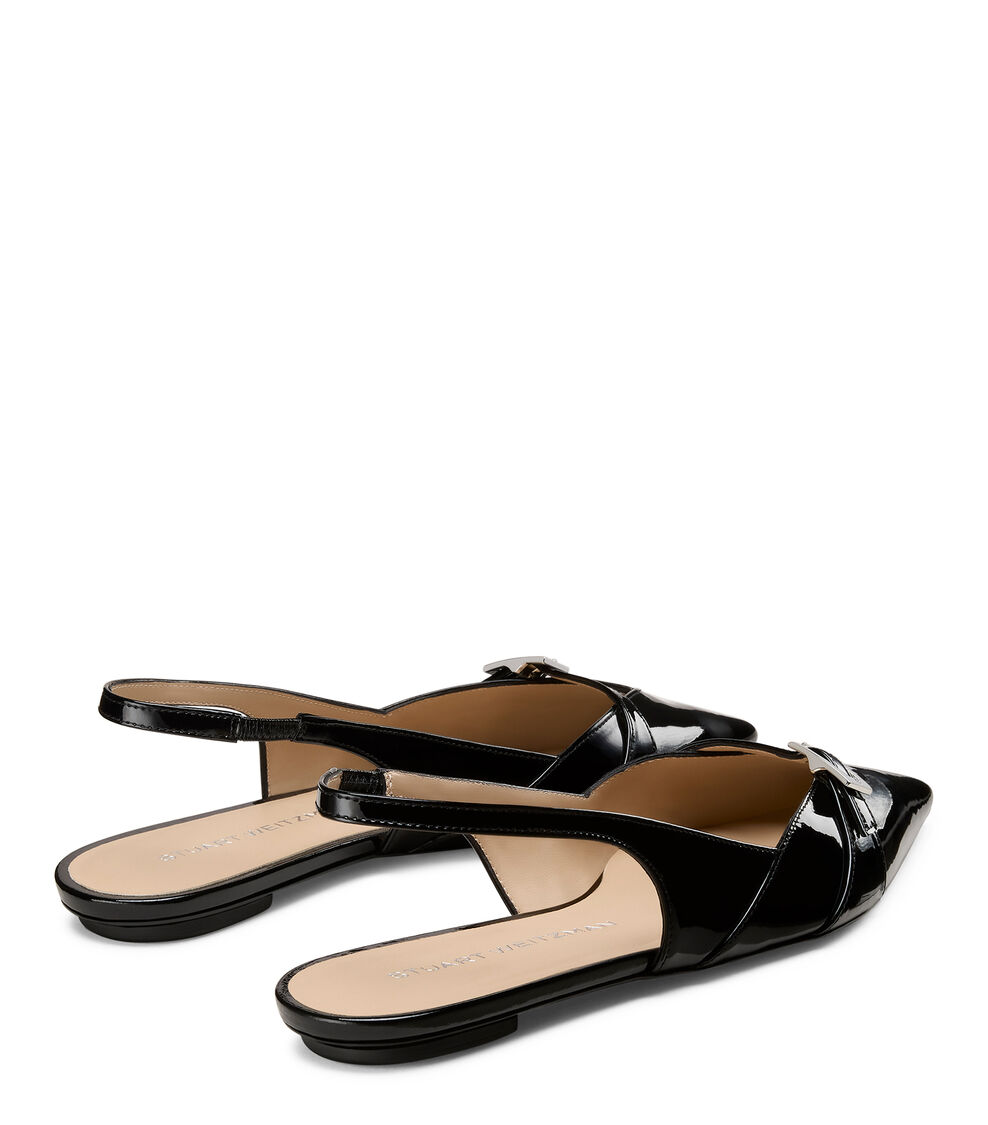 Stuart Weitzman GEORGIE SLINGBACK BLACK SM975PATBLK