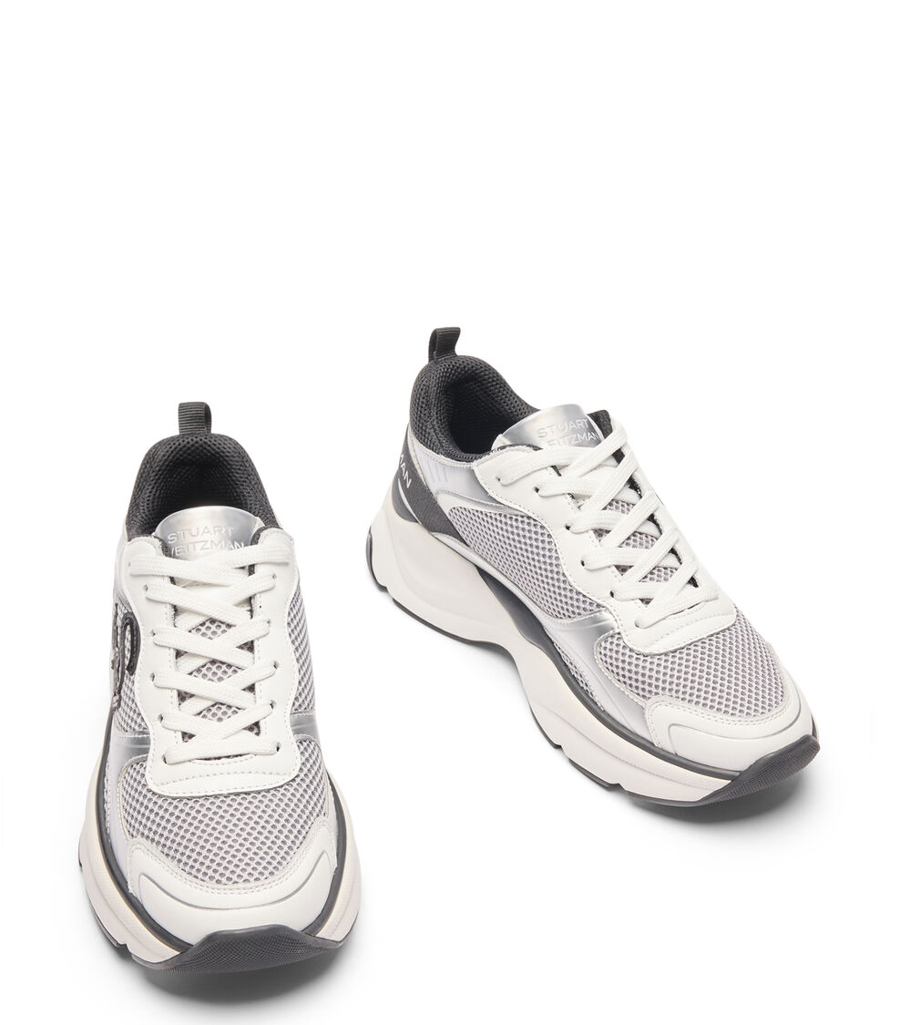 Stuart Weitzman SW TRAINER Stuart Weitzman SW TRAINER WHITE/SILVER/SILVER SJ512CMEXF4