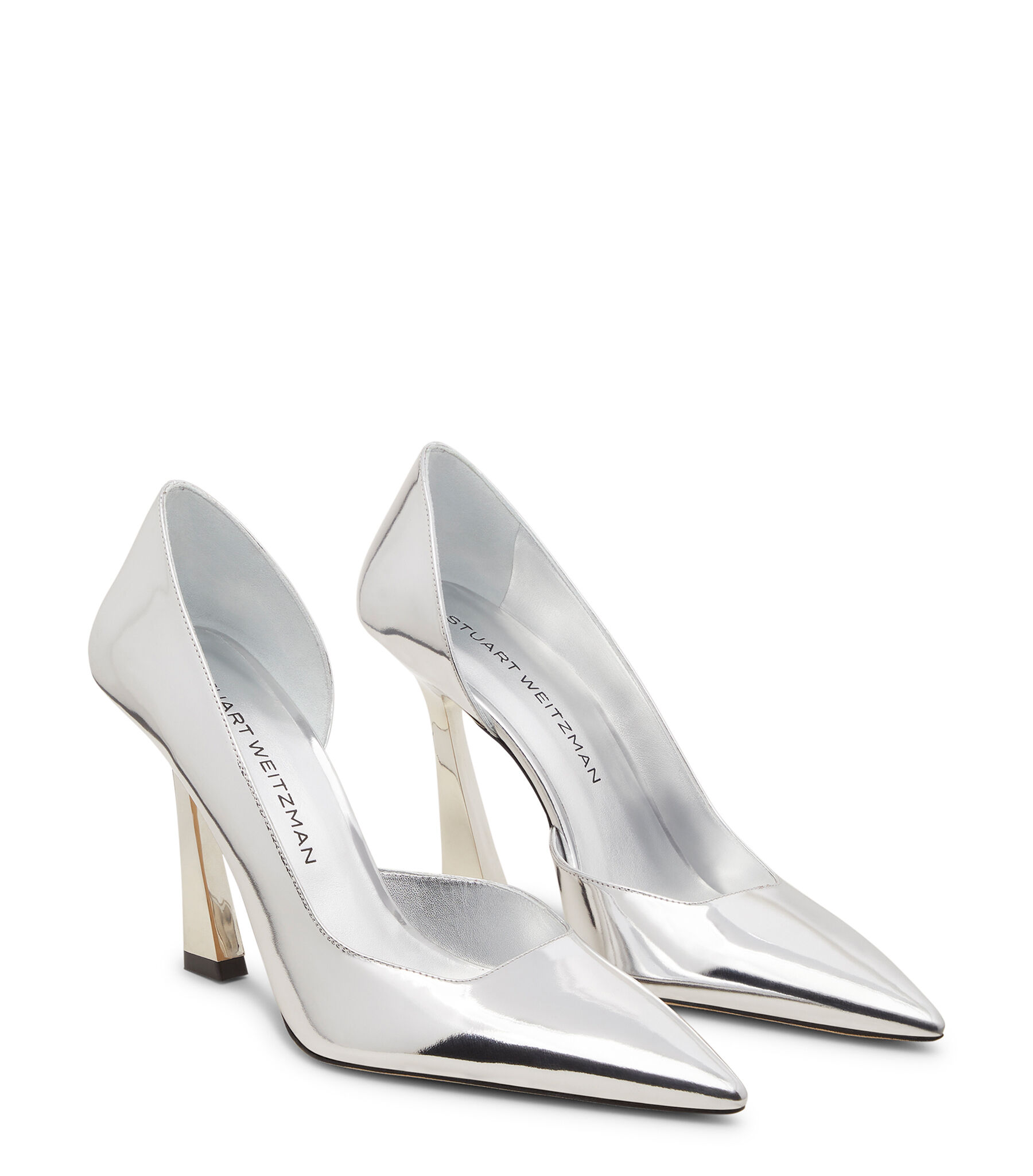 VINNIE 100 DORSAY PUMP in SILVER for Women Stuart Weitzman UK