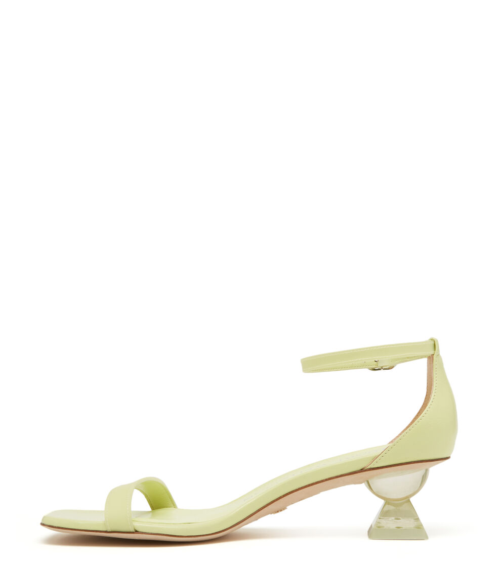 Stuart Weitzman LUCITE NUDIST SCULPT 50 ELECTRIC LIME SA613FOPSJ9