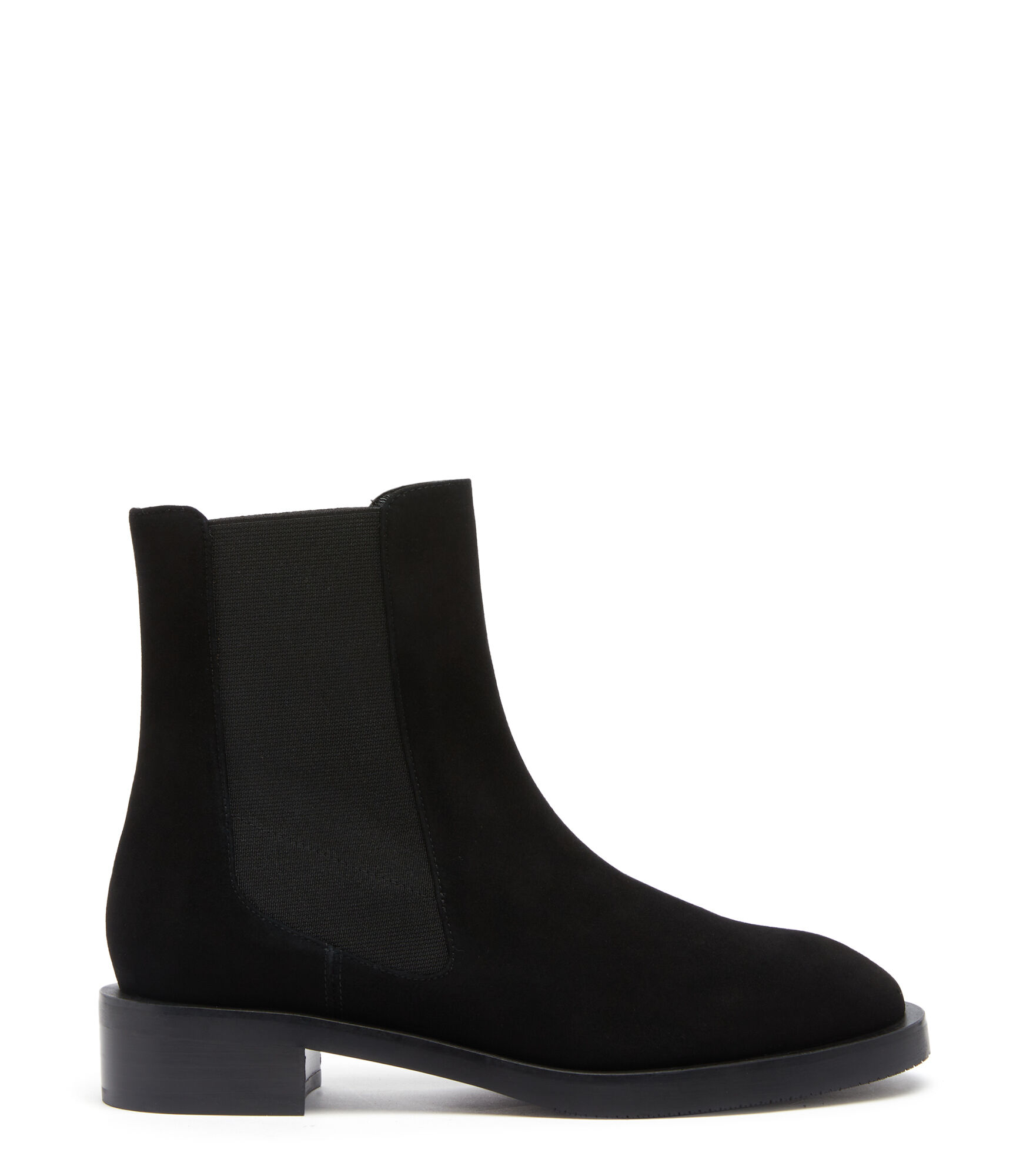 STUART WEITZMAN STUART WEITZMAN, CLINE SLEEK BOOTIE, LAST CHANCE, BLACK, SUEDE