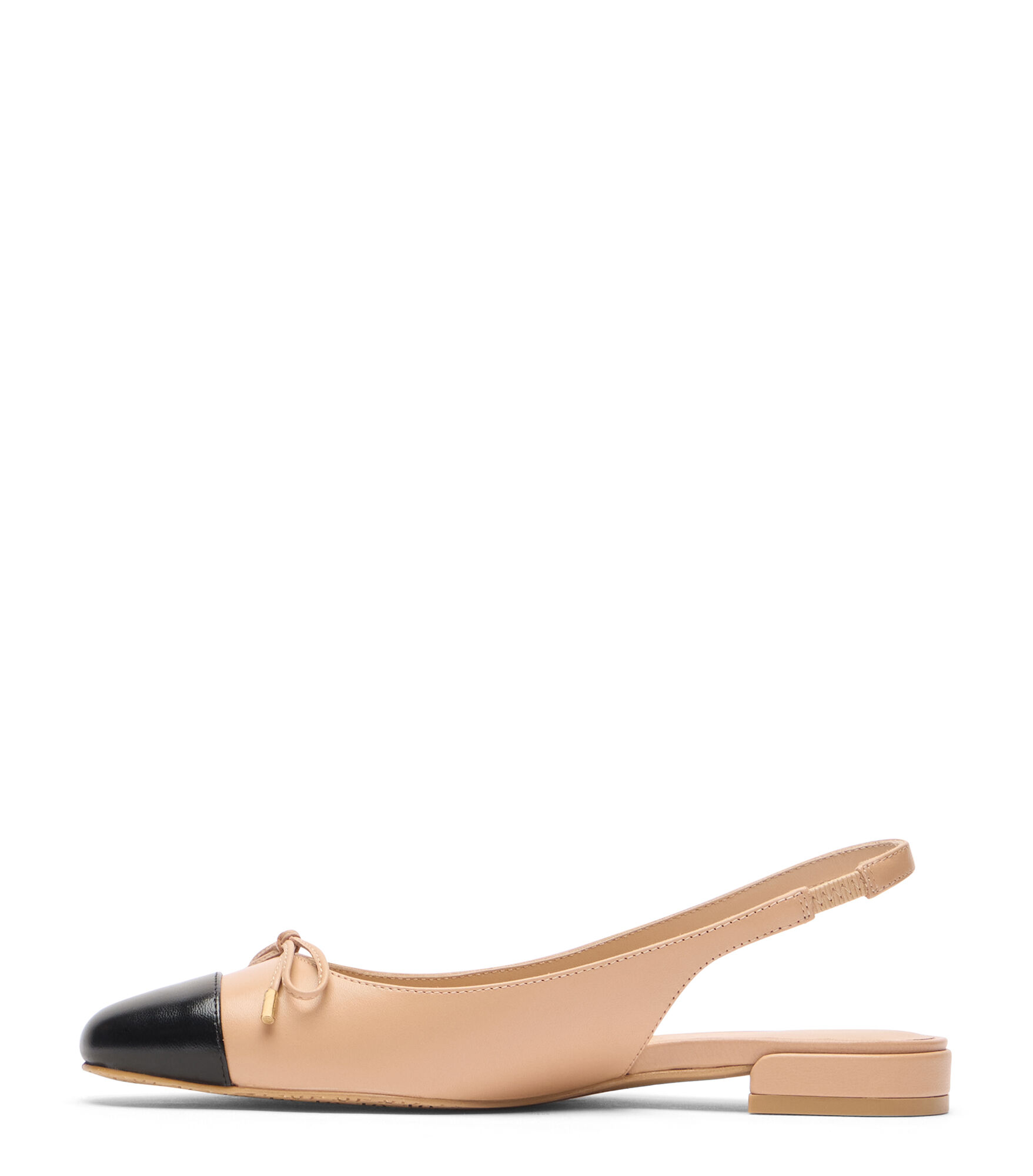 サンダル・ミュール Stuart Weitzman SS25 SLEEK BOW SLINGBACK FLAT (SJ593 XDO) SLEEK BOW SLINGBACK FLAT in ADOBE/BLACK for Women | Stuart