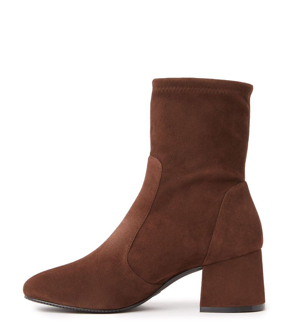 Stuart Weitzman SLEEK 60 SOCK BOOTIE WALNUT SC670SUSWAL