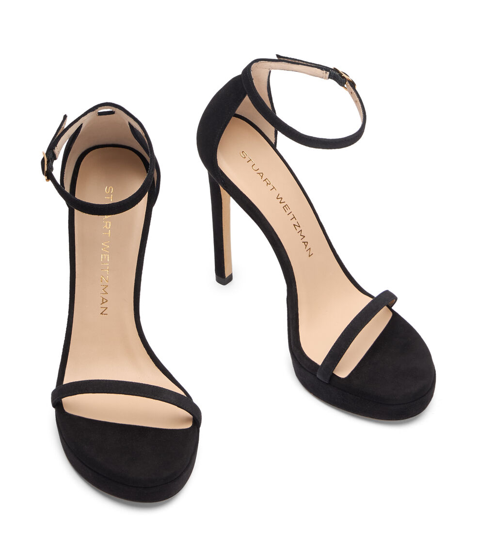 Stuart Weitzman NUDIST DISCO BLACK S2542SUEBLK