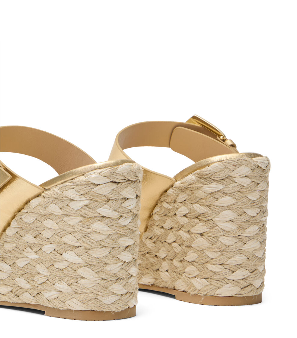 Stuart Weitzman SAI ESPADRILLE WEDGE GOLDEN SN517LIDGOE