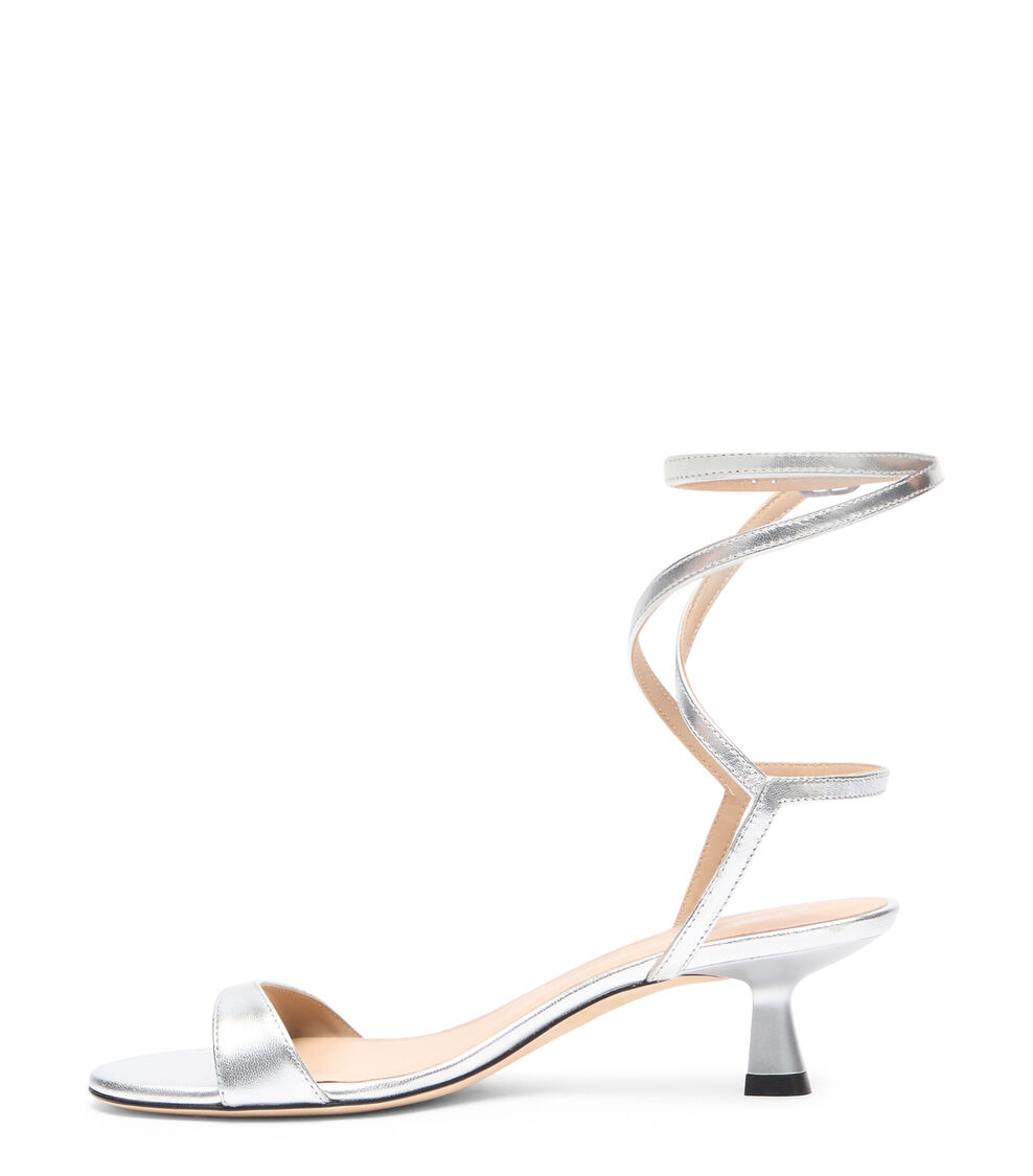 Stuart Weitzman NUDIST WRAP 50 SILVER SK865LIDSLV