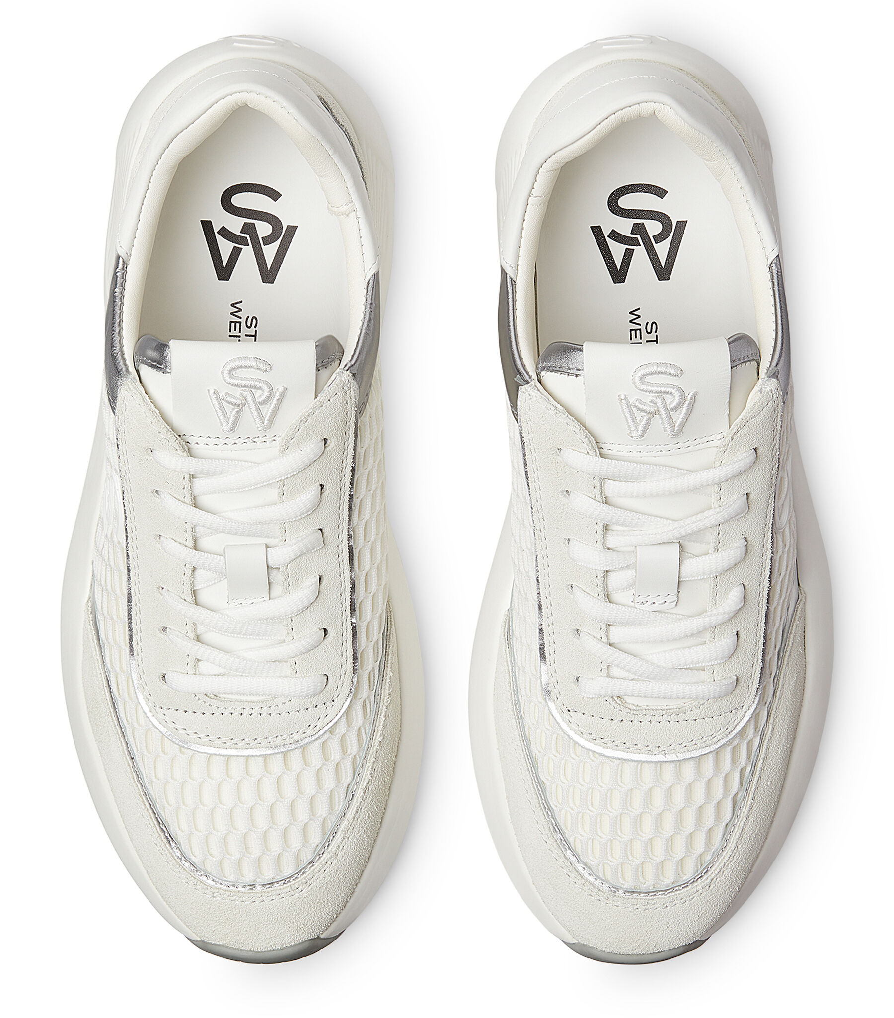 Stuart weitzman white sneakers sales