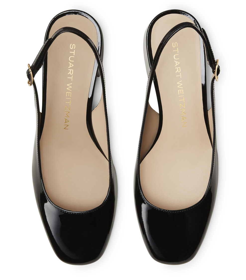 Stuart Weitzman MAEVE SLINGBACK 35 BLACK SK675PATBLK