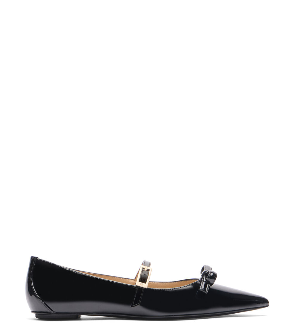 Stuart Weitzman STUART FELICITY MARY JANE FLAT BLACK SK139PATBLK