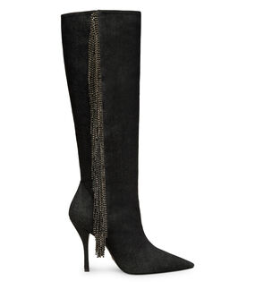 Stuart Weitzman CRYSTAL FRINGE BOOT BLACK SG926VDCWMV