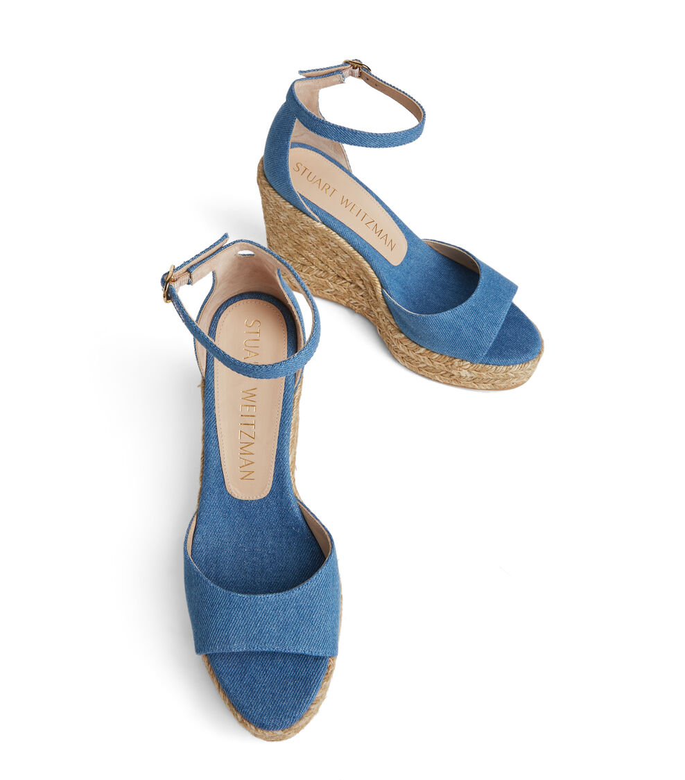 Stuart Weitzman NUDISTCURVE ESPADRILLE WEDGE WASHED SE414VDMS9N