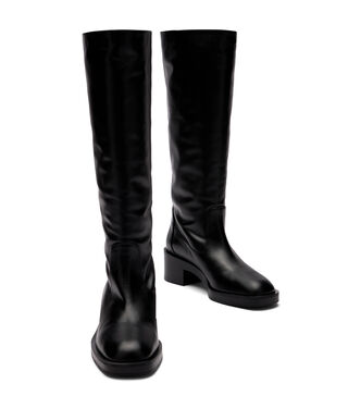 Bottes Stuart Weitzman Cuir Noir Mi-mollet - Pointure 6M, Occasion