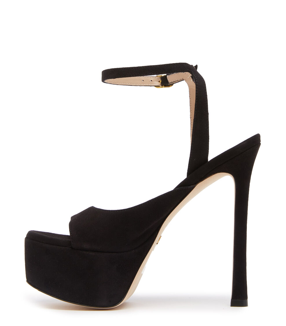 Stuart Weitzman TIA HOLLYWOOD SANDAL BLACK SB709SUEBLK
