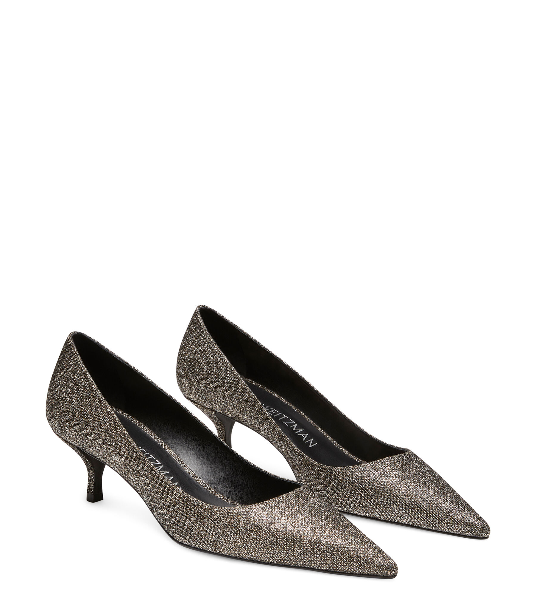 STUART KITTEN PUMP in NEW PYRITE for Women | Stuart Weitzman®