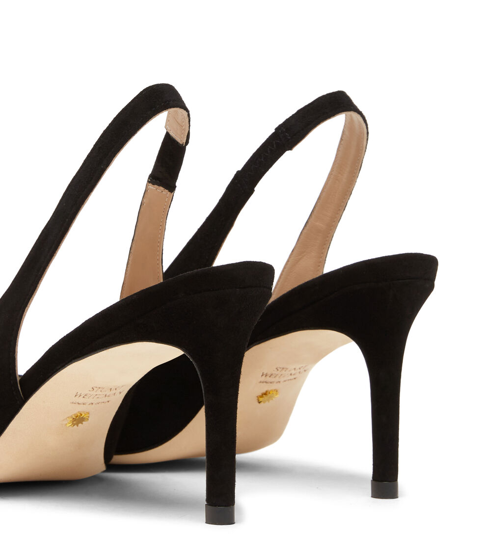 Stuart Weitzman STUART 75 SLINGBACK PUMP SCHWARZ SC424SUEBLK