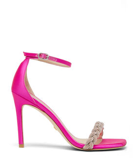 Stuart Weitzman NUDISTCURVE 100 HIGHSHINE SANDAL FLAMINGO SD457SANCL6