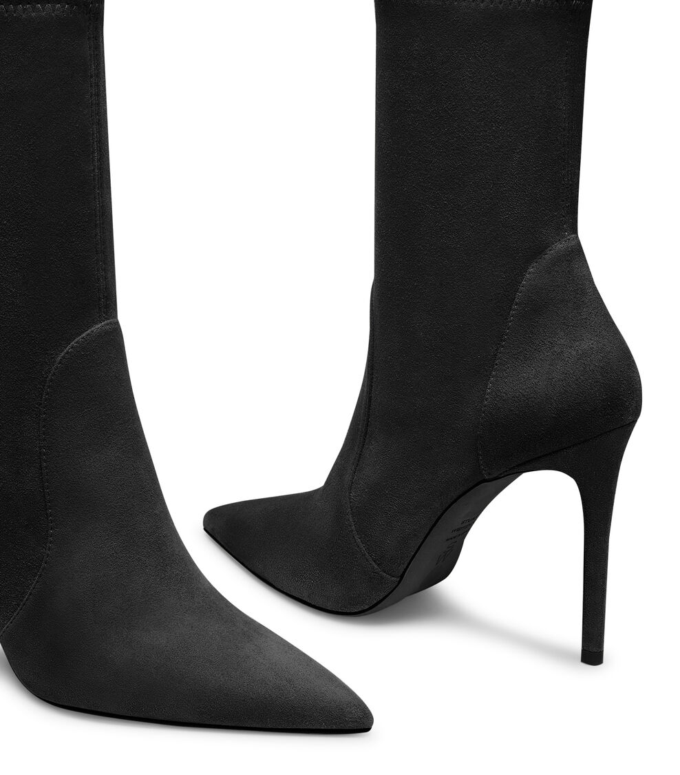 Stuart Weitzman STUART POWER BOOTIE 100 BLACK SJ975SUSBLK