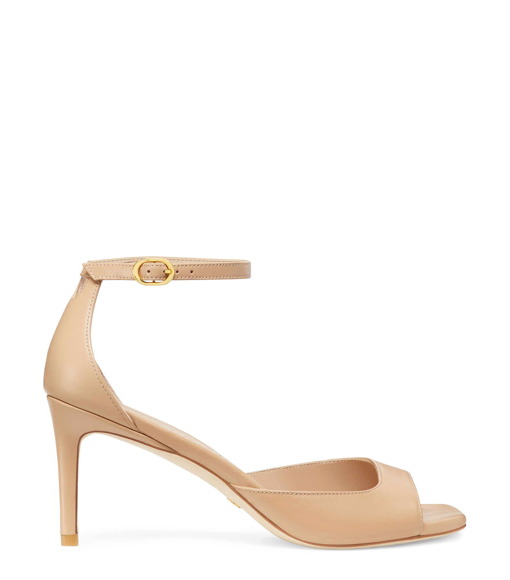 Stuart Weitzman, NUDISTIA 75 SANDAL, SANDALS, ADOBE, SMOOTH CALF
