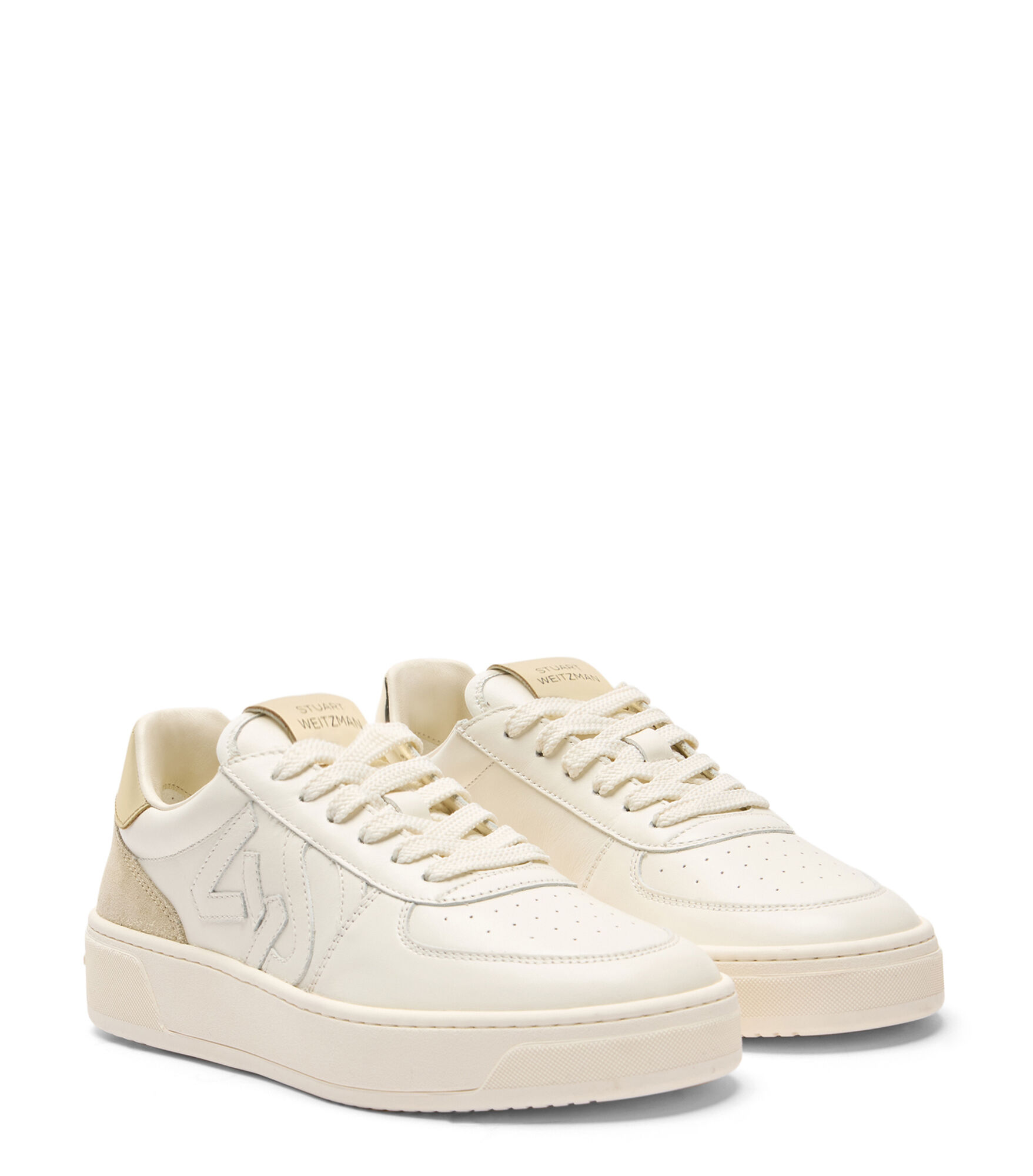 SW COURTSIDE MONOGRAM SNEAKER in BUTTER/GLAZE/GOLD for Women