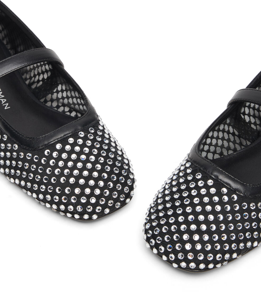 Stuart Weitzman BAREITALL SHINE MARY JANE BLACK SN800CYHBLK