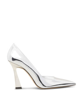 Stuart Weitzman VINNIE 100 DORSAY PUMP SILVER SJ446LSPSLV