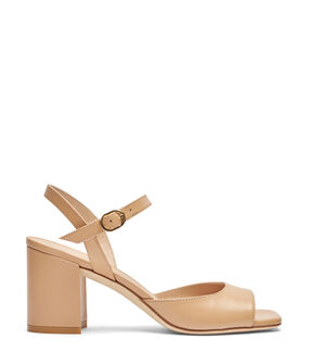 Stuart Weitzman TIA 75 BLOCK SANDAL ADOBE SH662SMOAJM