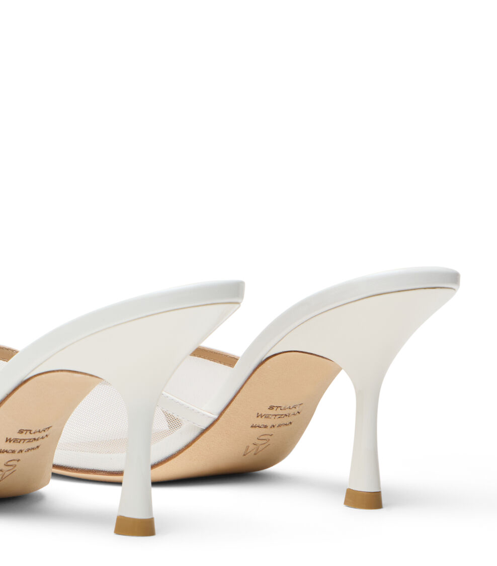 Stuart Weitzman BAREITALL SLIDE 85 WHITE/BLANCO SN772MHGYXL