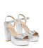 Stuart Weitzman RYDER 95 PLATFORM SANDAL SILVER SA971LIDSLV