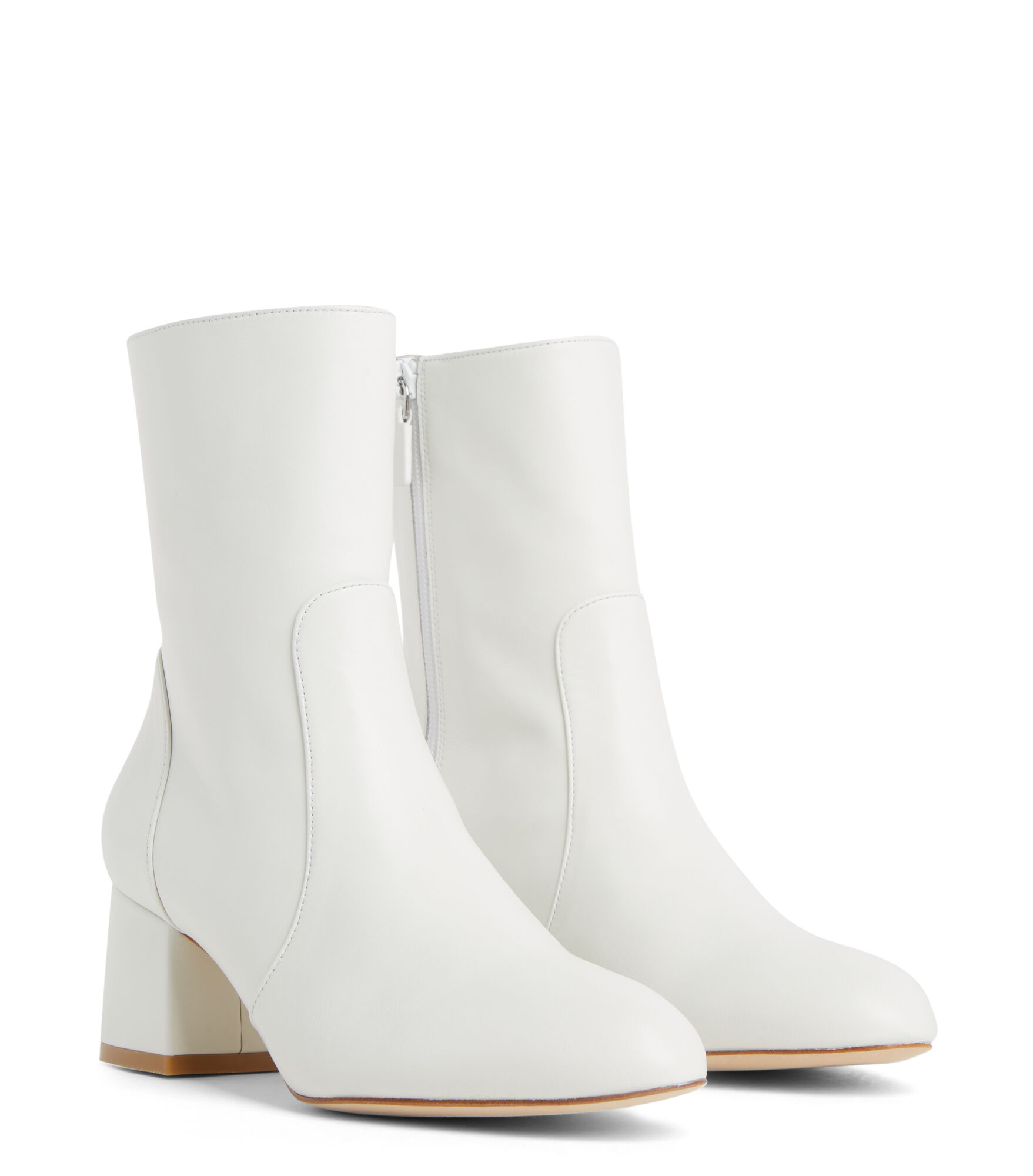 FLAREBLOCK 60 ZIP BOOTIE in WHITE for Women Stuart Weitzman