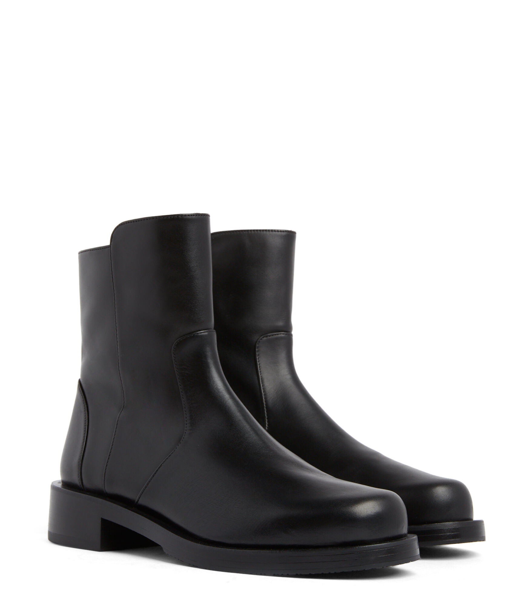 Stuart weitzman instep 2025 leather zip booties