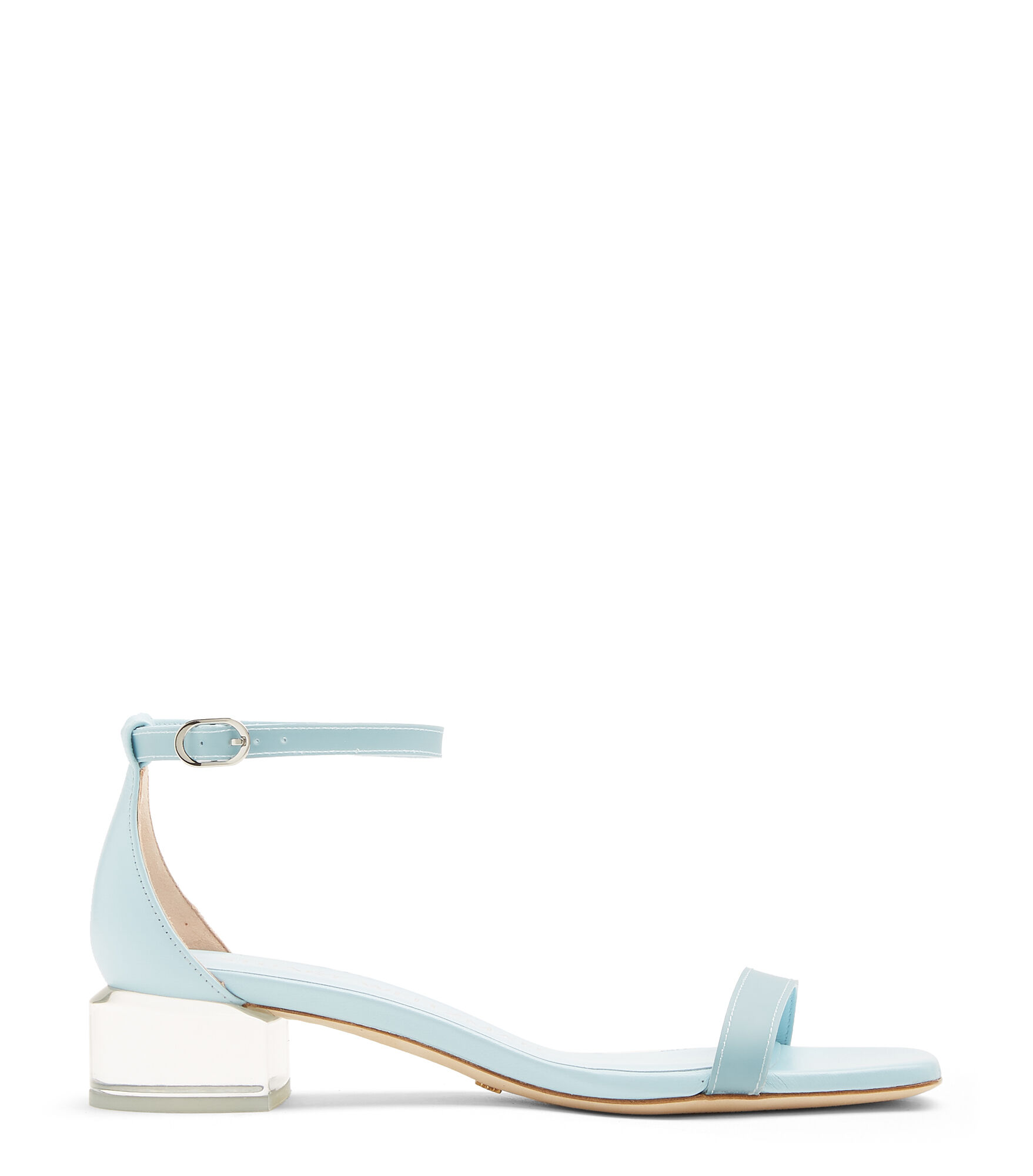 LUCITE NUDISTCURVE 35 BLOCK SANDAL in BLUE for Women Stuart Weitzman UK