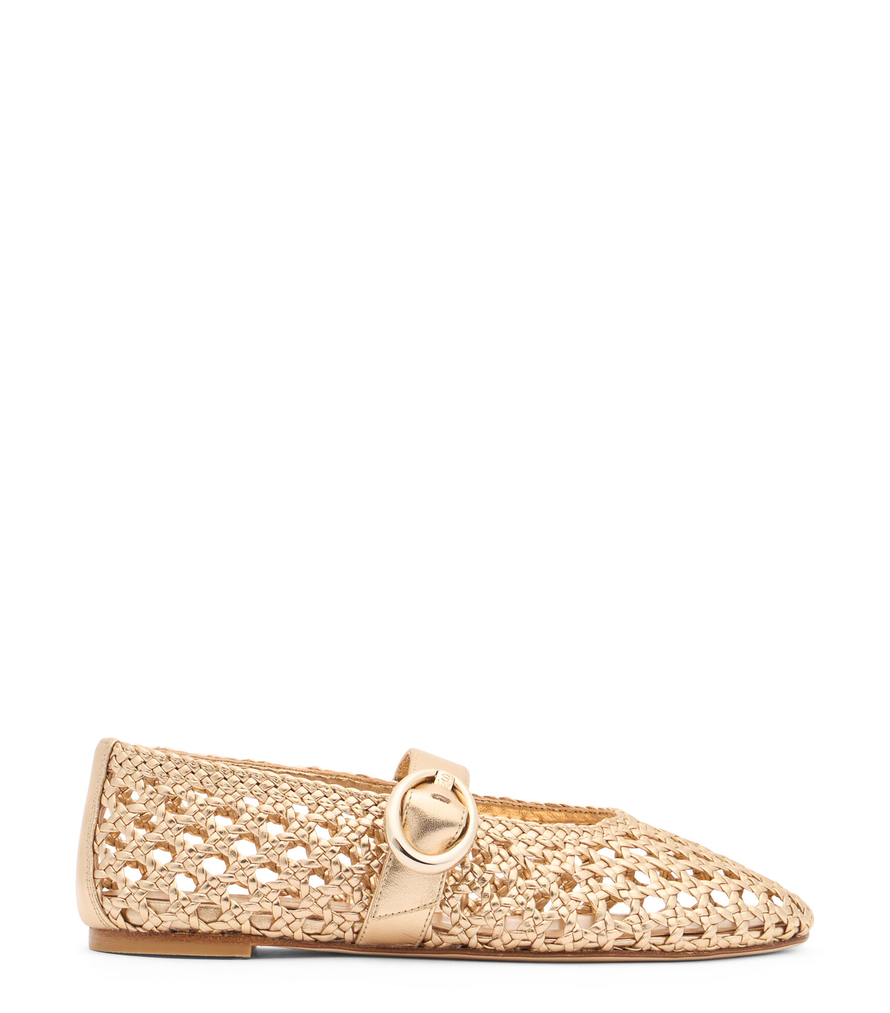 THEA MARY JANE, CHAUSSURES PLATES ET MOCASSINS, , METALLIC WOVEN - Stuart Weitzman - Modalova